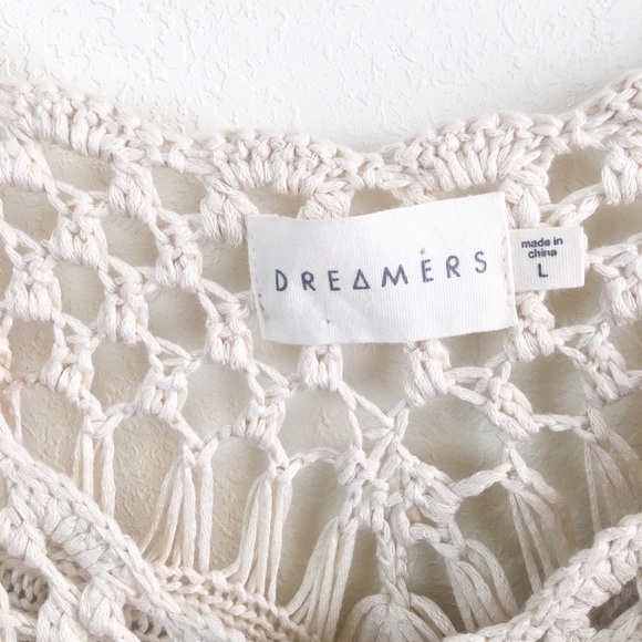 Dreamers NWT Boho Crocheted Peasant Top - Picture 5 of 8